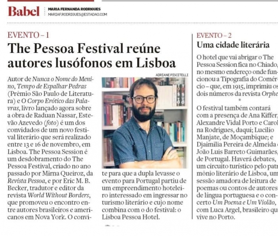Depois de Nova Iorque chega a Lisboa The Pessoa Festival