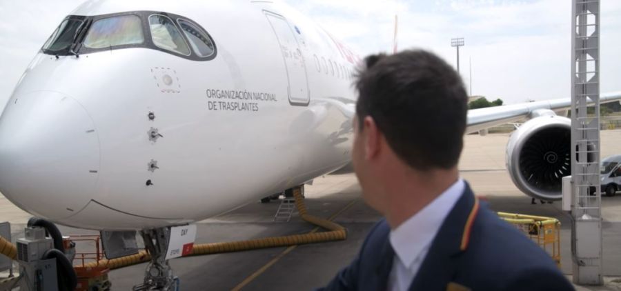 Iberia denominou o 18º A350-900: Organização Nacional de Transplantes