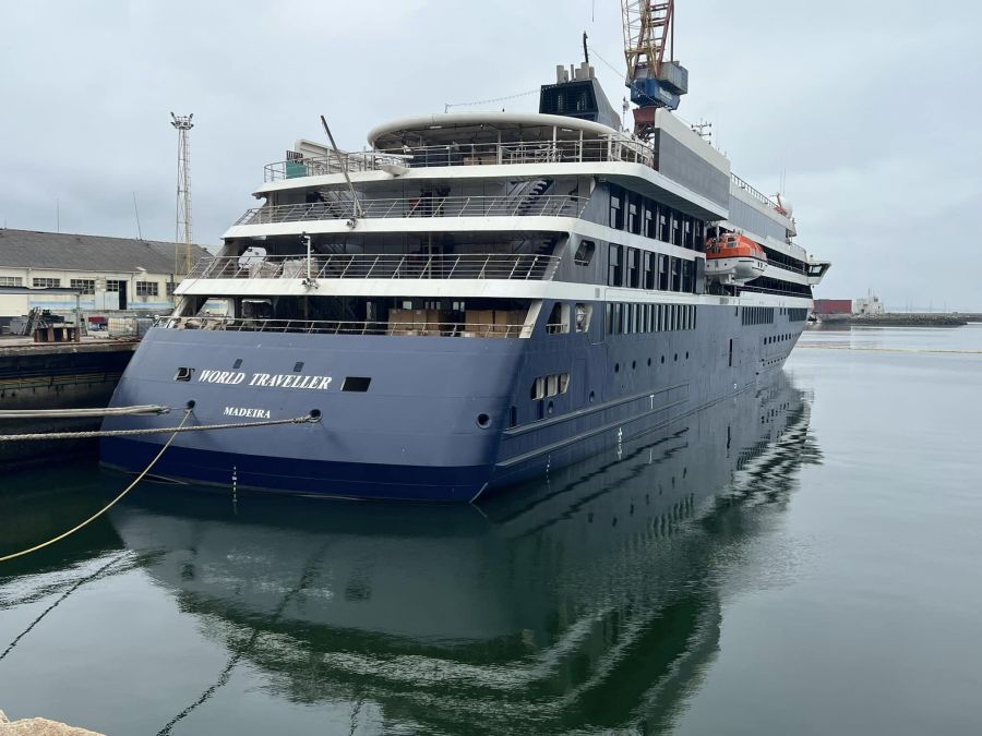 Construído em Portugal, cruzeiro encerra viagem inaugural no Porto de Lisboa