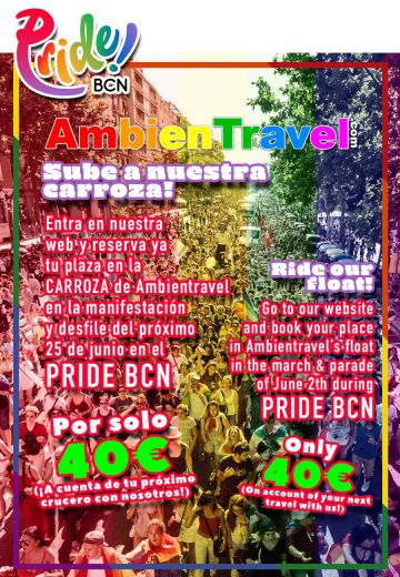 O Pride BCN 2022, em Barcelona, convida a subir ao seu carro alegórico