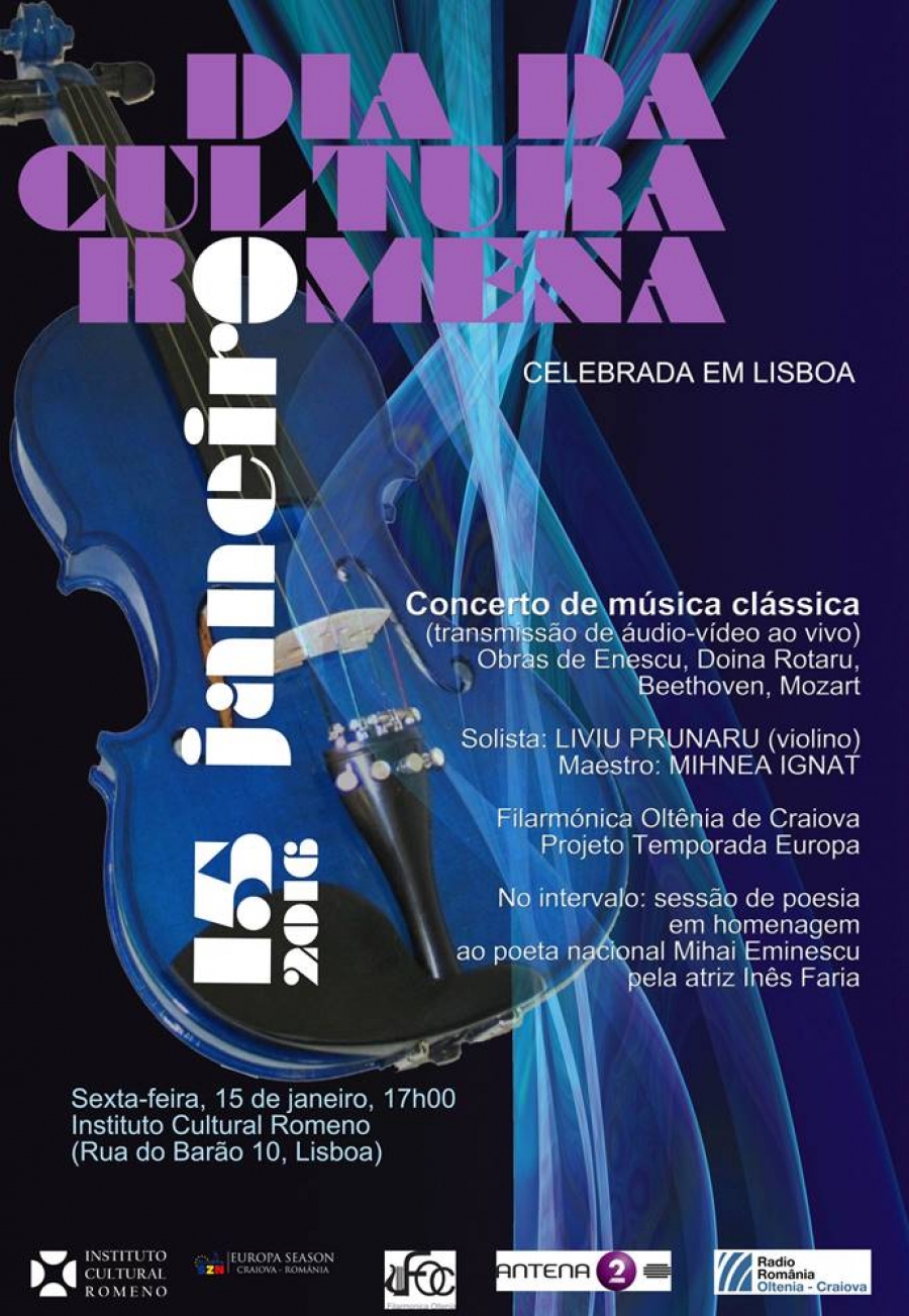 Música e Poesia celebram Dia da Cultura Romena em Lisboa