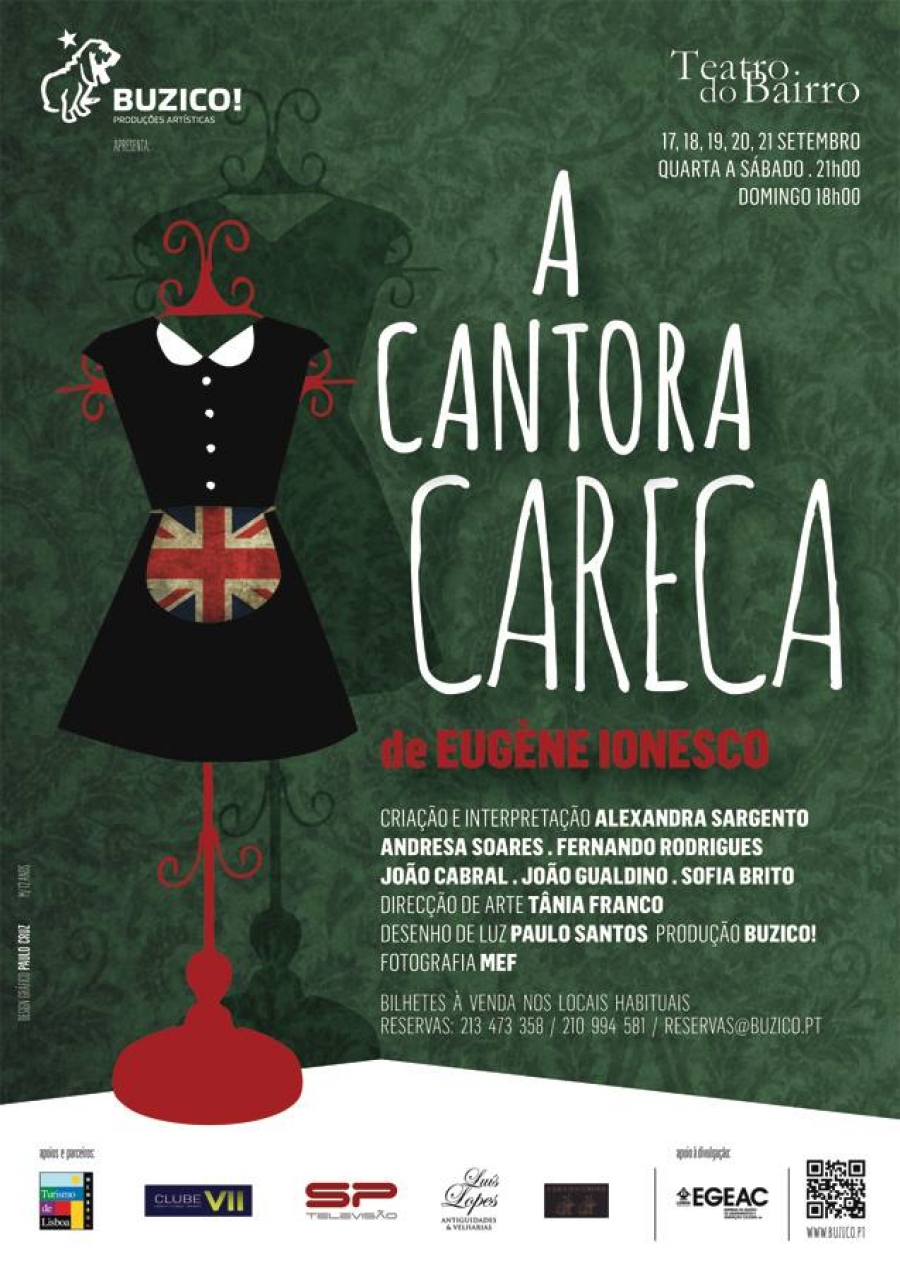 Vá ao Teatro do Bairro ver &quot;A Cantora Careca&quot;
