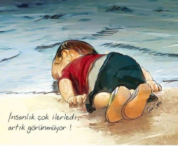 Ilustrações na internet homenageiam menino sírio encontrado morto na praia